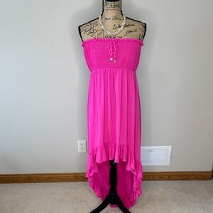 Juicy Couture Y2K Hi Low coverup pink dress
